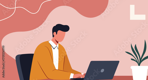Young woman comfortably working on her laptop from home on a bean bag chair. Ideal for remote work, freelance, and modern lifestyle concepts.