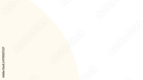 Minimalist background featuring a gentle, soft cream curve on a pristine white canvas. Evokes serenity, simplicity, and modern elegance for various designs.