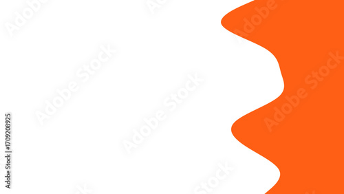 Abstract orange and white graphic background with a flowing, organic wave shape. Ideal for modern designs, presentations, banners, or brand identity concepts.