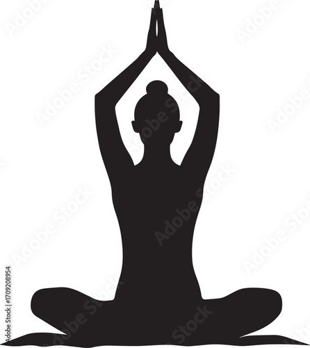 Person Yoga icon clean simple silhouette