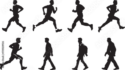 Person Running icon clean simple silhouette