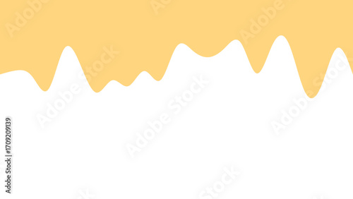 Abstract graphic design with a flowing, wavy orange layer over white, creating a clean, sweet, and versatile background for various creative projects.