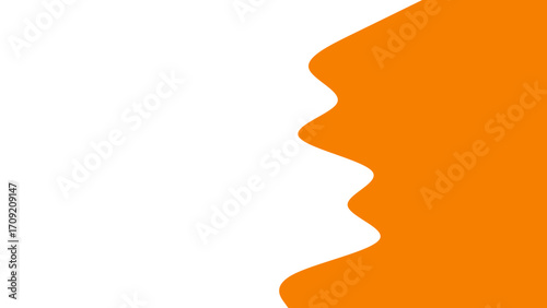 Dynamic orange and white graphic background with fluid organic lines, perfect for presentations, web design, or contemporary branding.