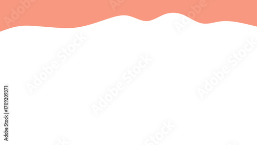 Clean, modern background featuring a soft peach wavy border on a white canvas, ideal for headers, presentations, or minimalist design projects.