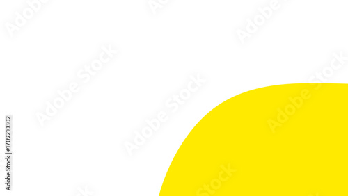 Vibrant yellow curve on a clean white background, creating a minimalist graphic design element. Ideal for branding, presentations, or digital layouts needing a bright, modern touch.
