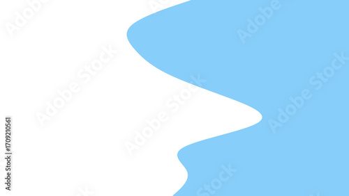 Clean, minimalist graphic background featuring a light blue wavy shape on a white field, perfect for modern design, web headers, or branding.
