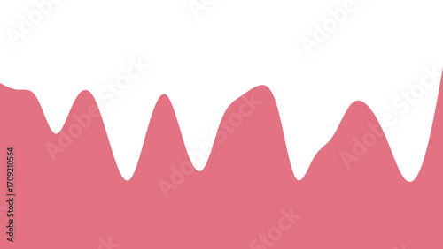 Playful abstract pink wavy design on a crisp white background. Ideal for candy, beauty, or fun lifestyle branding and creative graphic projects.