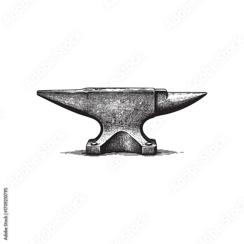 Blacksmith Anvil Hand-Drawn Illustration