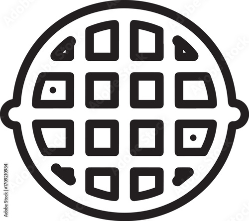 Waffles icon clean simple outline