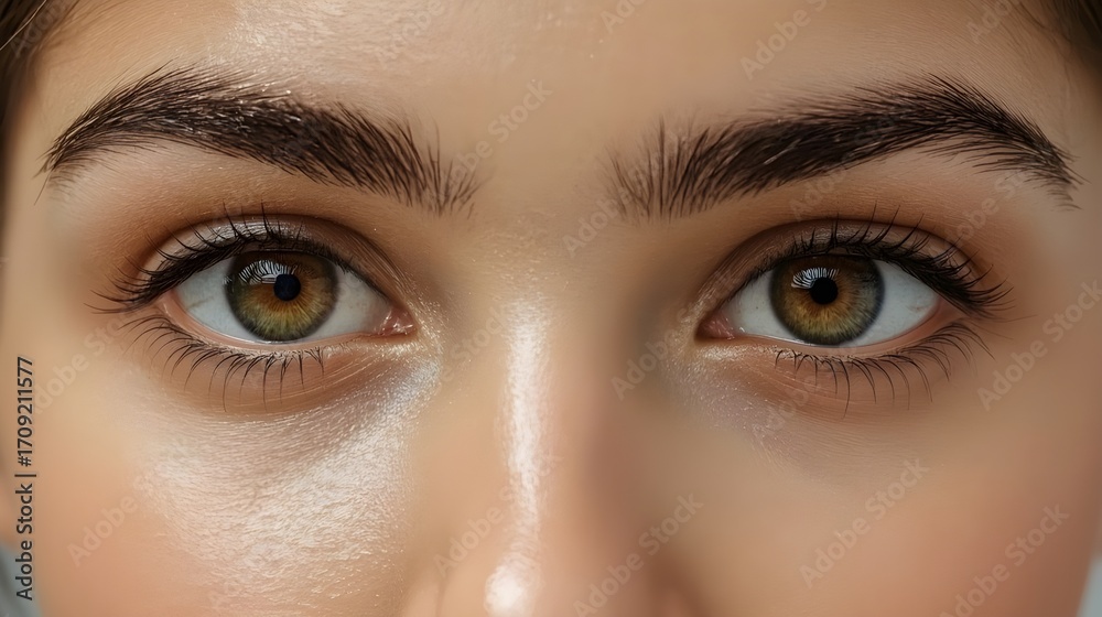 Naklejka premium Beautiful girl eyes close up image