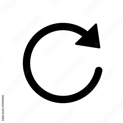 Reload arrow simple icon. Reload circle arrow. Rotation arrow icon. Vector illustration