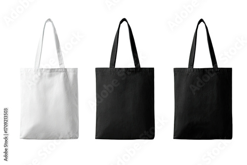 Three blank tote bags