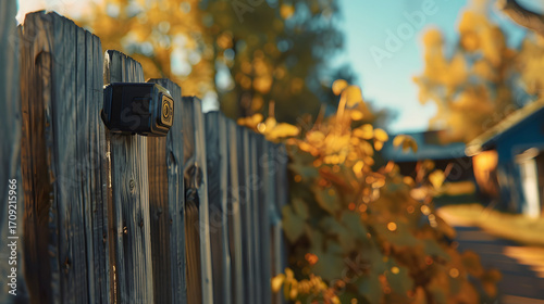 small action camera on the fence