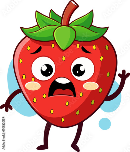 Strawberry crying softly