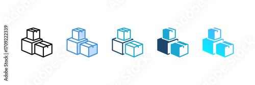 Goods icon set multiple style collection