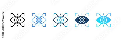 Vision icon set multiple style collection