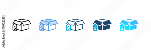 Product icon set multiple style collection