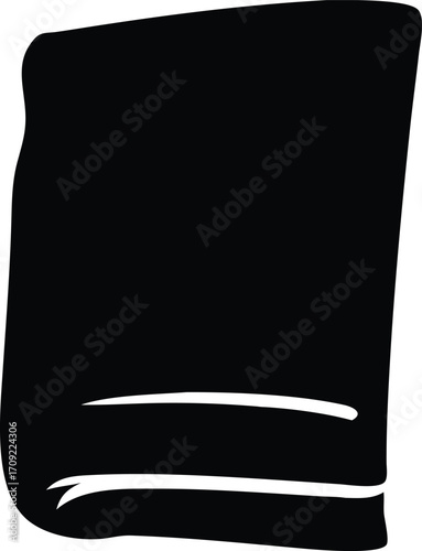Simple silhouette of an open book with blank pages