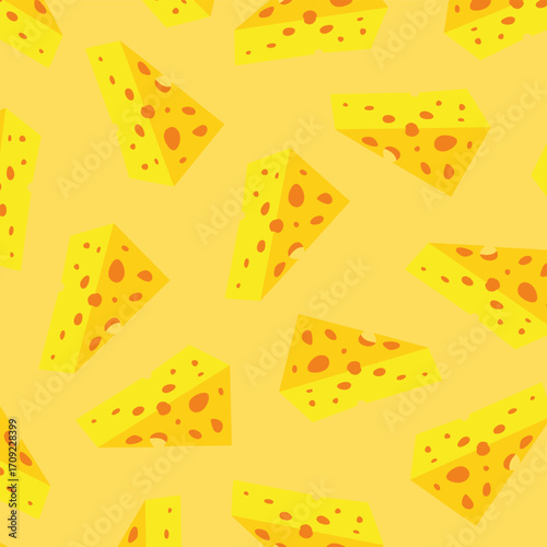 Cheese Doodle Pattern Background.  Seamless Food Vector. Perfect for food backgrounds, wallpaper, textile, packaging, and restaurant menu design.