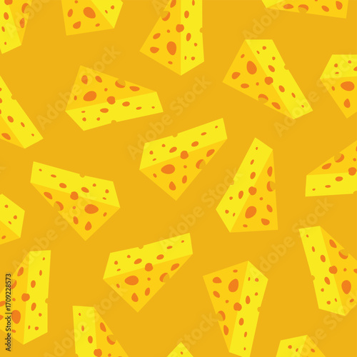 Seamless cheese doodle pattern. Seamless Pattern of a Cheese. Cheese pattern background. Perfect for packaging, textile, wallpaper, wrapping paper, and food backgrounds
