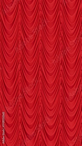 赤色のステージカーテン　トランディション　昇降　アルファチャンネル付き 縦長ビデオ
