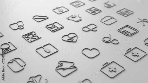 Medical healthcare icons vector set health care symbols medicine hospital clinic doctor nurse first aid kit 100x100