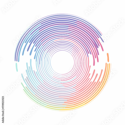 Abstract circle wave sound wave colorful design
4