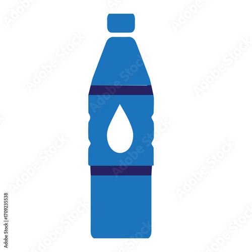Blue water bottle icon