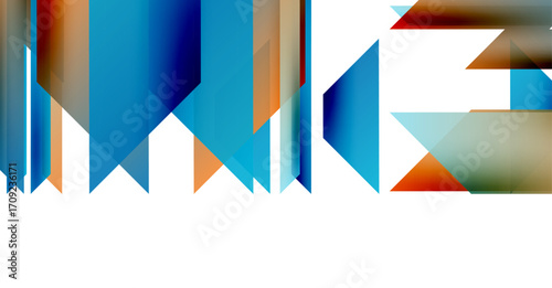 Free Download Abstract geometric shapes, vibrant blues, oranges, browns. Modern design with sharp angles, clean lines, white background. Minimalist composition. - GFXLoad