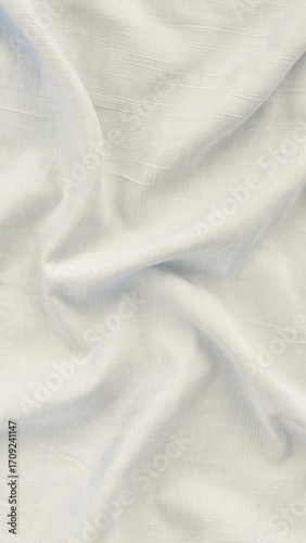 Soft Wrinkled Cotton Fabric Texture Background with Bordered Blank Area for Casual Layouts