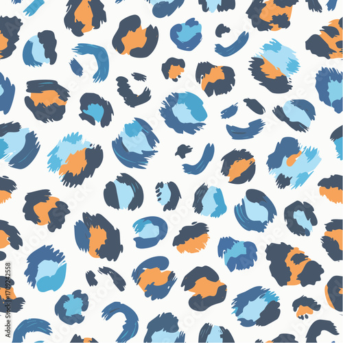 Cute leopard in cartoon flat style
3