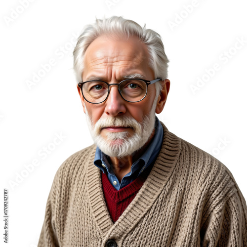 Retired professor reflecting on life university campus portrait photography natural light close-up wisdom