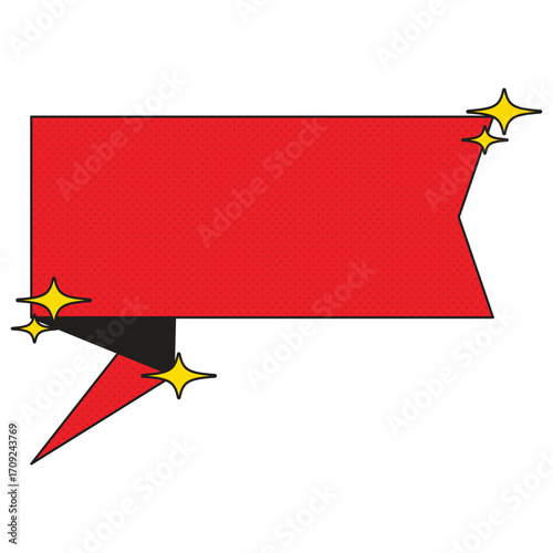 Red label design element cartoon illustration