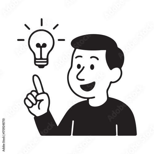 man with idea