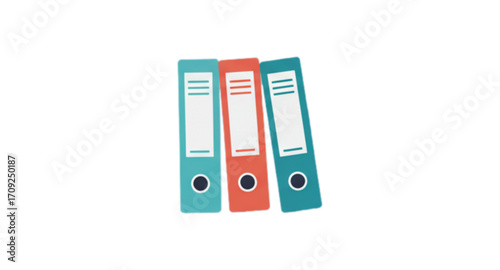 row of ring binders
