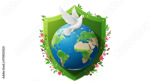 earth with green leaves