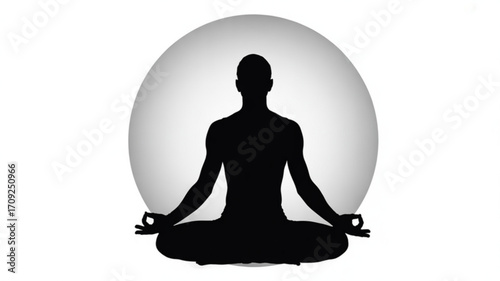 Yoga meditation silhouette pose zen mindfulness wellness relaxation spiritual health exercise peace calm body mind
