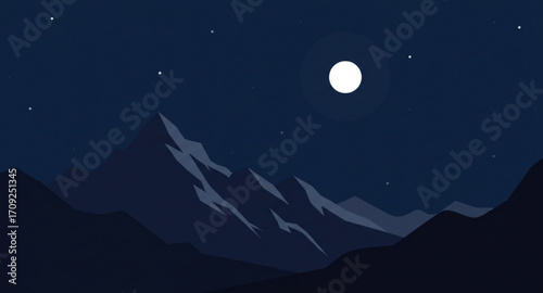 night sky with moon