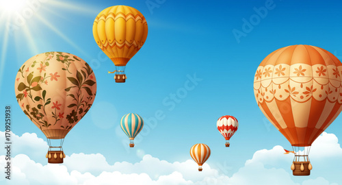 hot air balloon in sky