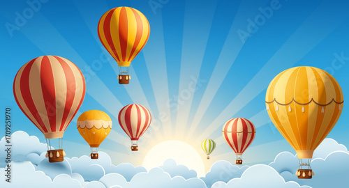 hot air balloon in sky