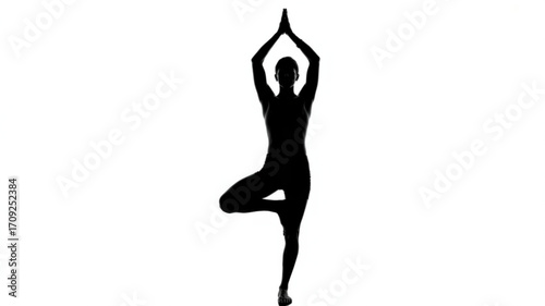 Silhouette yoga tree pose meditation mindfulness wellness balance exercise fitness training zen health lifestyle