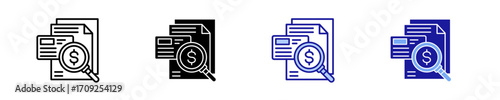 Checking  Icon Set Multiple Style Collection