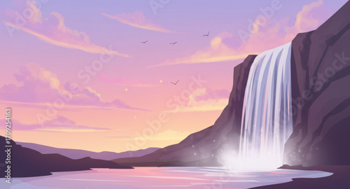 sunrise in the mountains