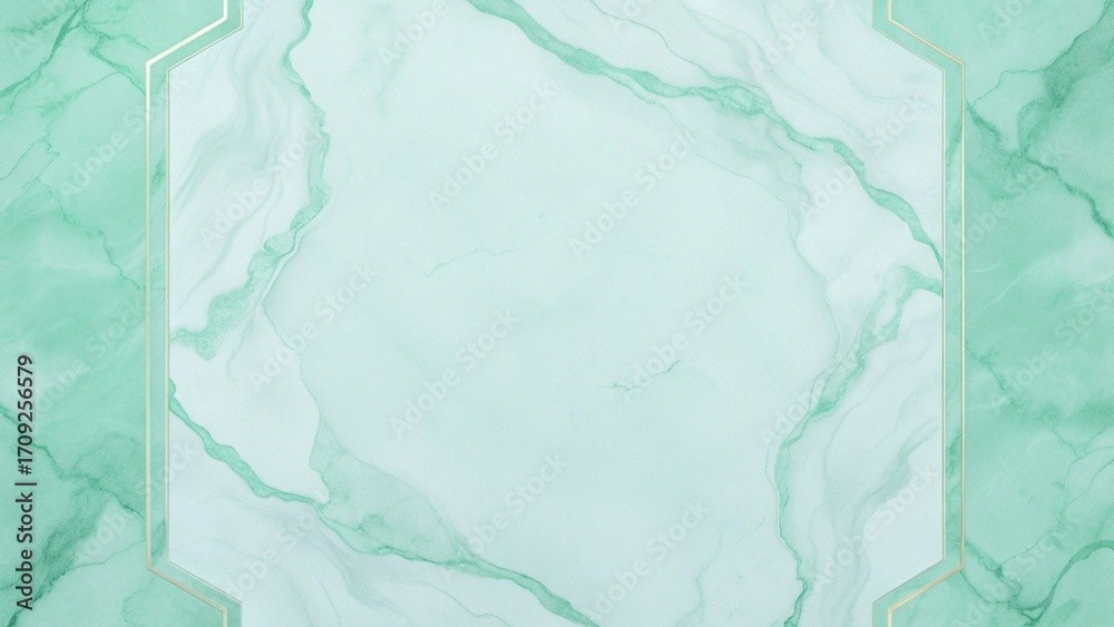 Naklejka premium Marble Texture Background with Emerald Green Swirls for High-End Posters