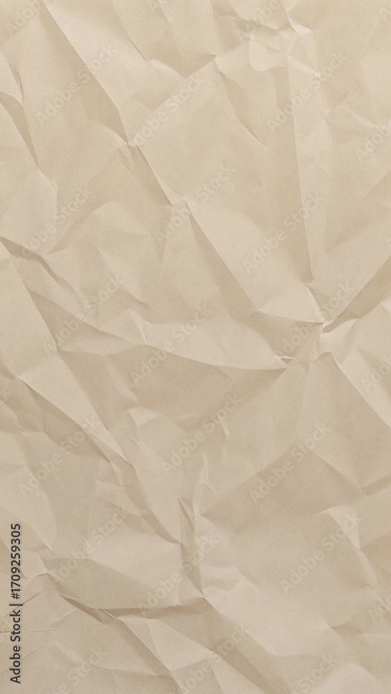 Obraz premium Crumpled Texture Background with Soft Beige Tones and Subtle Folds for Minimal Posters