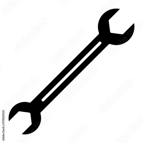 Open End Wrench Glyph Icon