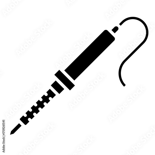 Soldering Iron Tool Glyph Icon