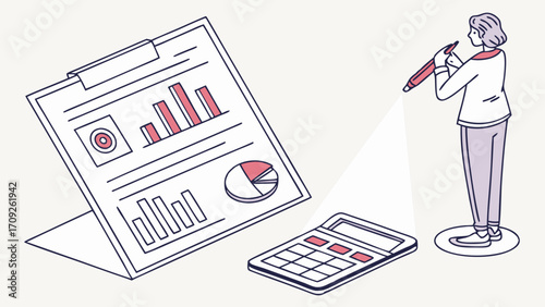 Financial Report Analysis with Charts and Calculator.