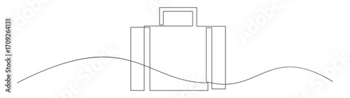Minimalist Luggage and Travel Vector Line Art