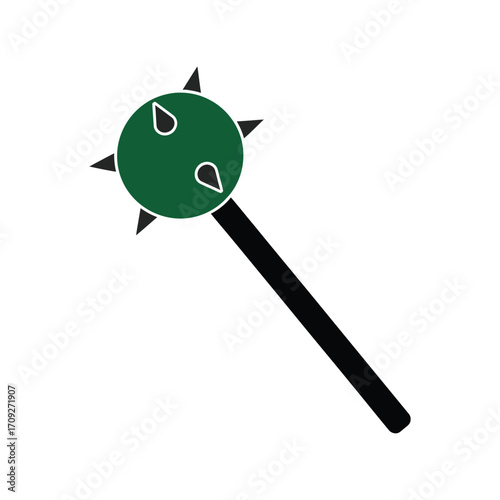 Medieval weapon icon simple flat design warrior battle ancient tool vector